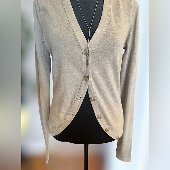 VINCE Round Hem Cardigan Cashmere Sweater Size S - Picture 4 of 11